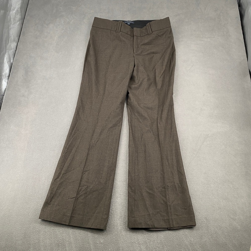 Banana Republic Jackson Fit Brown Wide Leg Stretch Dress Pants Womens 12